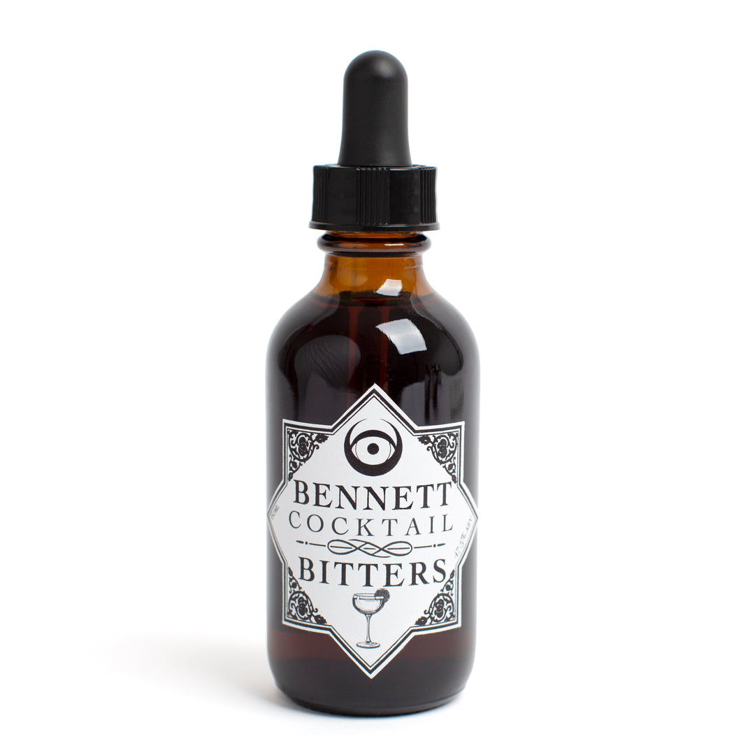 A bottle of Old Fashioned Cocktail Bitters by Bennett Bitters.